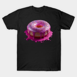 Pink Sprinkled Donut | T Shirt Design T-Shirt